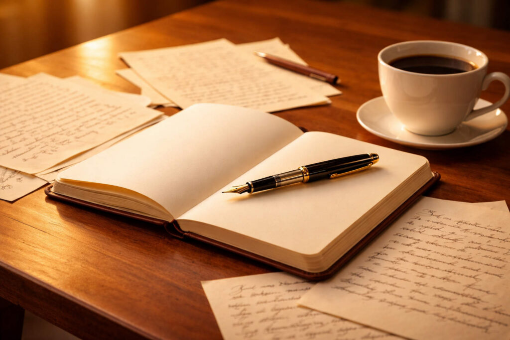 Schreibmoment-mit-Kaffee